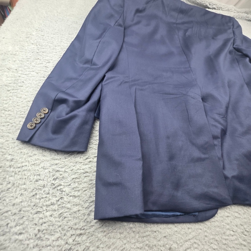 Jos. A. Bank Blazer Mens 46L Navy Blue Gatsby 100% Wool 2-Button Sport Coat - Picture 16 of 16